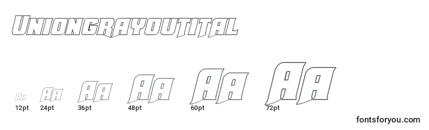 Uniongrayoutital Font Sizes