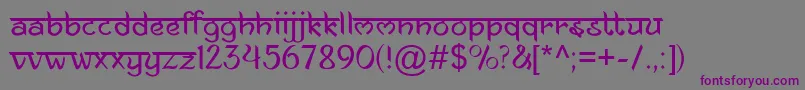 AnandaNamaste Font – Purple Fonts on Gray Background