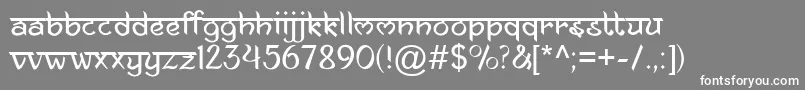 フォントAnandaNamaste – 灰色の背景に白い文字