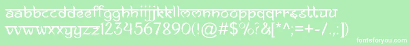 AnandaNamaste Font – White Fonts on Green Background