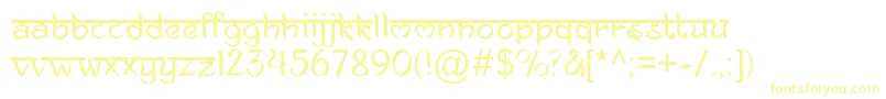 AnandaNamaste-fontti – keltaiset fontit