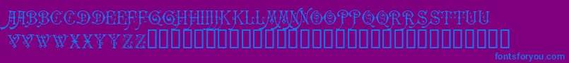 Carmencita Font – Blue Fonts on Purple Background