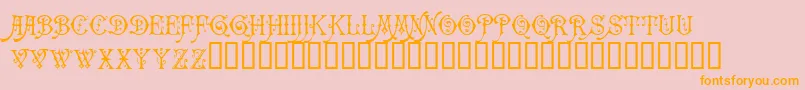 Carmencita Font – Orange Fonts on Pink Background