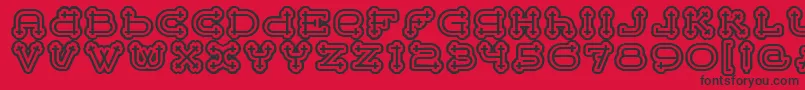 BeltermegaoutlineitcTt Font – Black Fonts on Red Background
