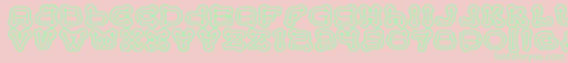 BeltermegaoutlineitcTt Font – Green Fonts on Pink Background