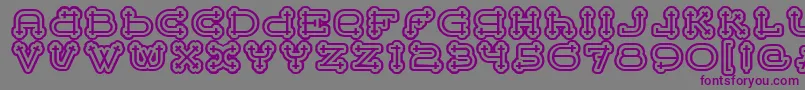 BeltermegaoutlineitcTt Font – Purple Fonts on Gray Background