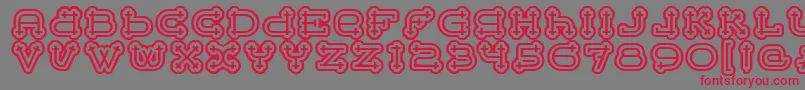 BeltermegaoutlineitcTt Font – Red Fonts on Gray Background