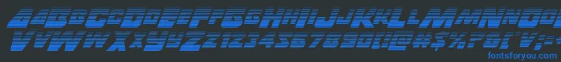 Thunderstrikegrad Font – Blue Fonts on Black Background