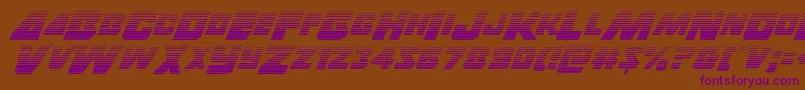 Thunderstrikegrad Font – Purple Fonts on Brown Background