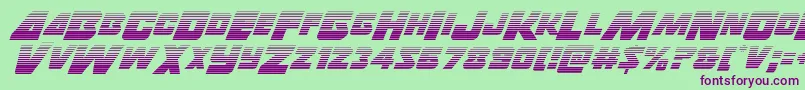 Thunderstrikegrad Font – Purple Fonts on Green Background