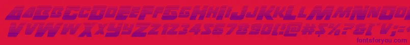 Thunderstrikegrad Font – Purple Fonts on Red Background