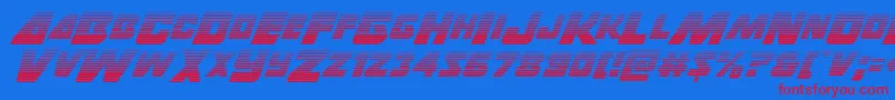 Thunderstrikegrad Font – Red Fonts on Blue Background