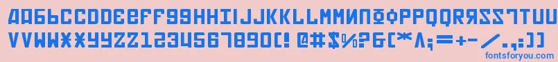 SovietExpanded Font – Blue Fonts on Pink Background