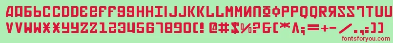 SovietExpanded Font – Red Fonts on Green Background