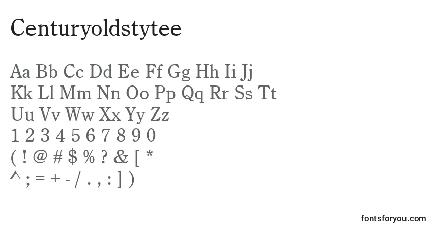 Fuente Centuryoldstytee - alfabeto, números, caracteres especiales
