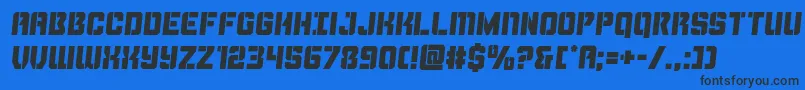 Thundertroopersemital Font – Black Fonts on Blue Background