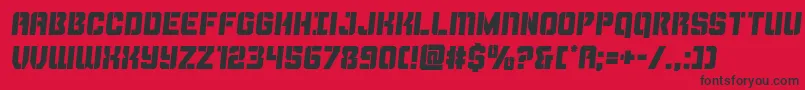 Thundertroopersemital Font – Black Fonts on Red Background