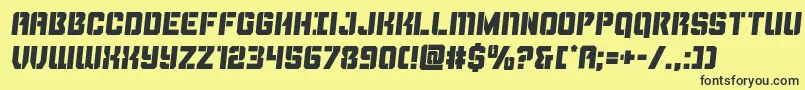 Thundertroopersemital Font – Black Fonts on Yellow Background