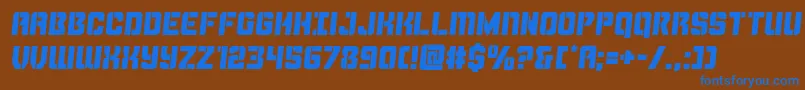 Thundertroopersemital Font – Blue Fonts on Brown Background