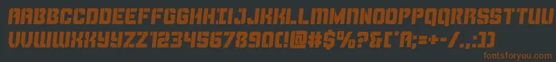 Thundertroopersemital Font – Brown Fonts on Black Background