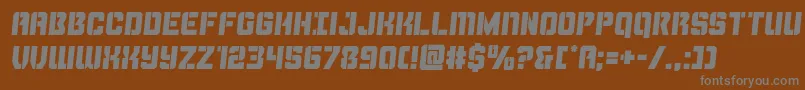 Thundertroopersemital Font – Gray Fonts on Brown Background