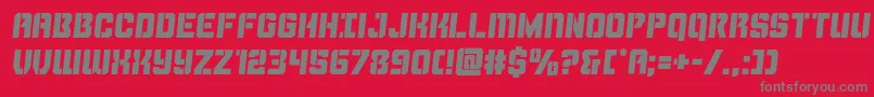 Thundertroopersemital Font – Gray Fonts on Red Background