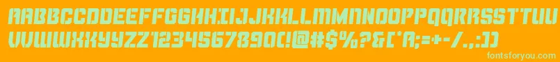 Thundertroopersemital Font – Green Fonts on Orange Background