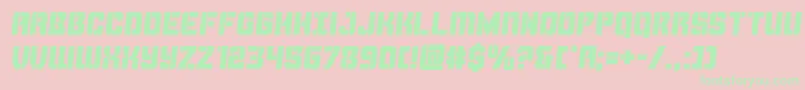 Thundertroopersemital Font – Green Fonts on Pink Background