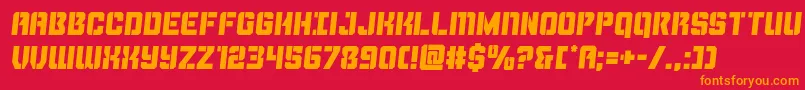 Thundertroopersemital Font – Orange Fonts on Red Background