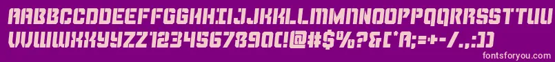 Thundertroopersemital Font – Pink Fonts on Purple Background