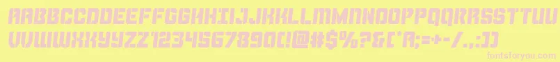 Thundertroopersemital Font – Pink Fonts on Yellow Background