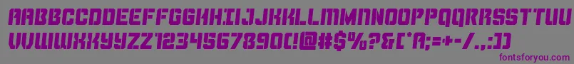 Thundertroopersemital-fontti – violetit fontit harmaalla taustalla