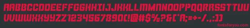 Thundertroopersemital Font – Red Fonts on Black Background