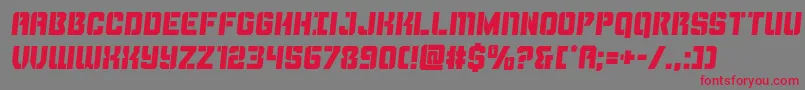 Thundertroopersemital Font – Red Fonts on Gray Background
