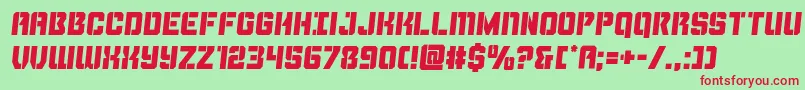 Thundertroopersemital Font – Red Fonts on Green Background