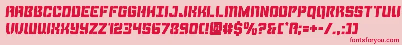 Thundertroopersemital-Schriftart – Rote Schriften auf rosa Hintergrund