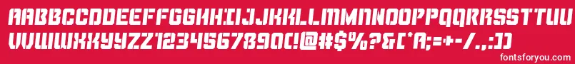 Thundertroopersemital Font – White Fonts on Red Background