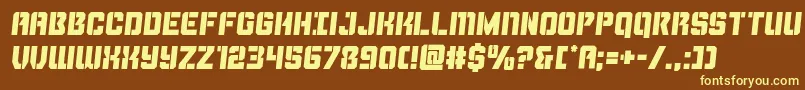 Thundertroopersemital Font – Yellow Fonts on Brown Background