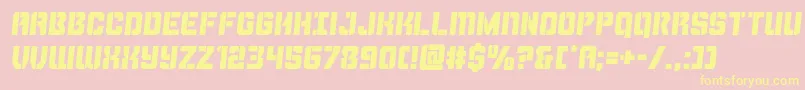 Thundertroopersemital Font – Yellow Fonts on Pink Background