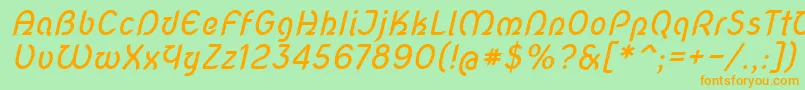 Novascript Font – Orange Fonts on Green Background