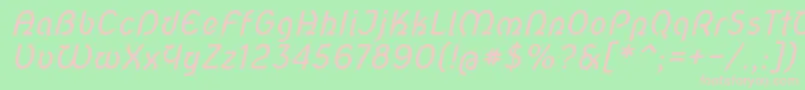 Novascript Font – Pink Fonts on Green Background