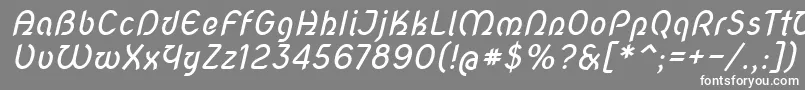 フォントNovascript – 灰色の背景に白い文字