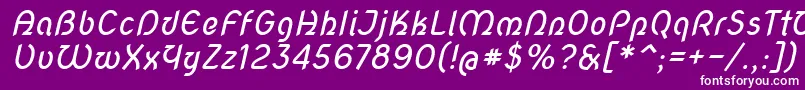 フォントNovascript – 紫の背景に白い文字