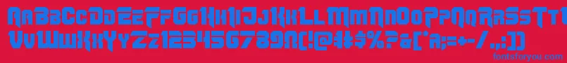 Omegaforce11 Font – Blue Fonts on Red Background