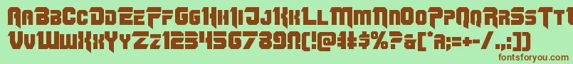 Omegaforce11 Font – Brown Fonts on Green Background
