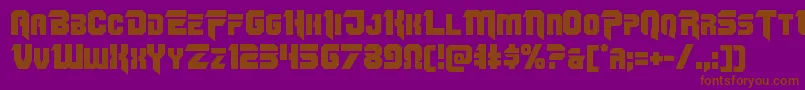 Omegaforce11 Font – Brown Fonts on Purple Background