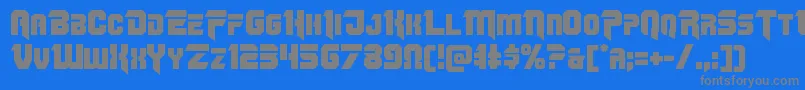 フォントOmegaforce11 – 青い背景に灰色の文字