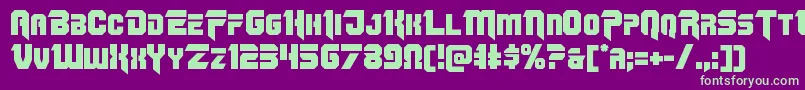 フォントOmegaforce11 – 紫の背景に緑のフォント