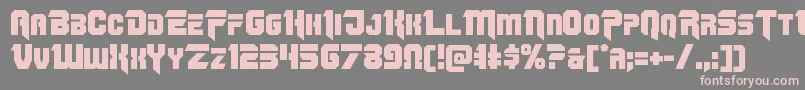 フォントOmegaforce11 – 灰色の背景にピンクのフォント