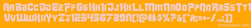 Omegaforce11 Font – Pink Fonts on Orange Background